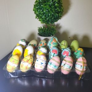 18PK Easter Ornament Eggs